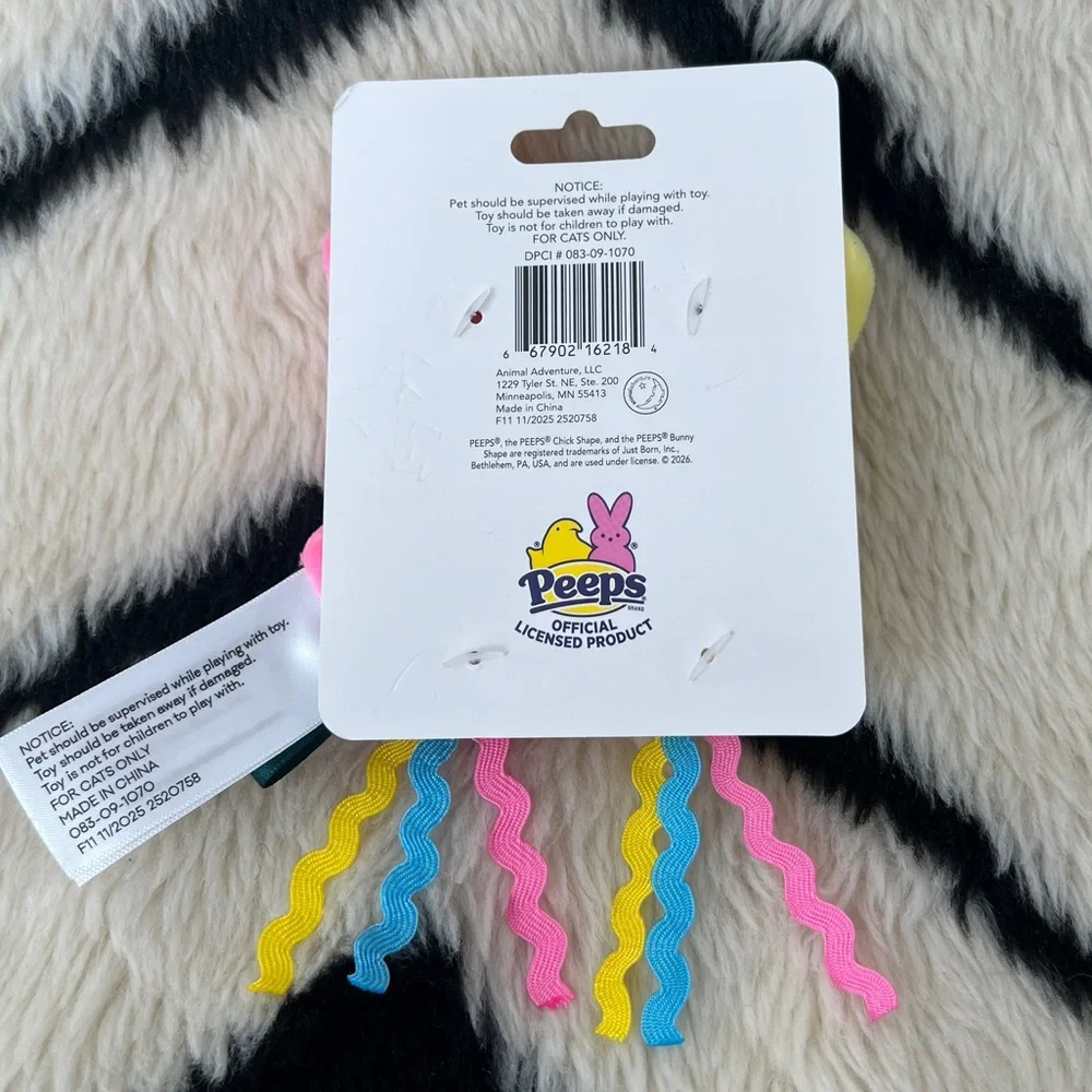 Peeps Cat Kickers Kitty Toys • Set of 2 • NWT • Plushie for cats